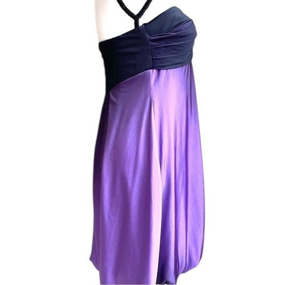 Xscape by Joanna Chen Strapless Purple Black Ombre Style X9686 Size 12 - Picture 2 of 9